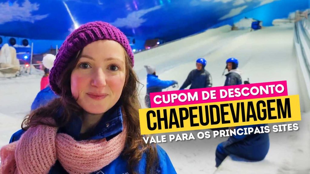 Snowland Cupom CHAPEUDEVIAGEM - Andy na frente da descida de sky