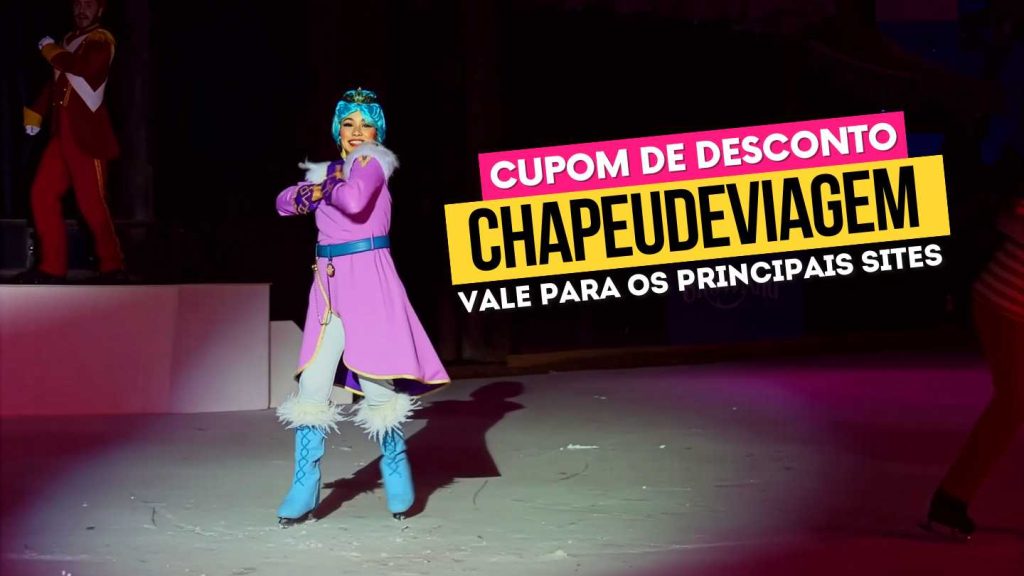 Snowland Cupom CHAPEUDEVIAGEM - Artista princesa da neve  na pista de patinação