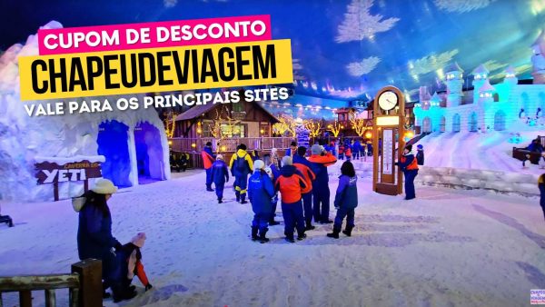 Ingresso Snowland Cupom CHAPEUDEVIAGEM - Visitantes na Vila de Neve