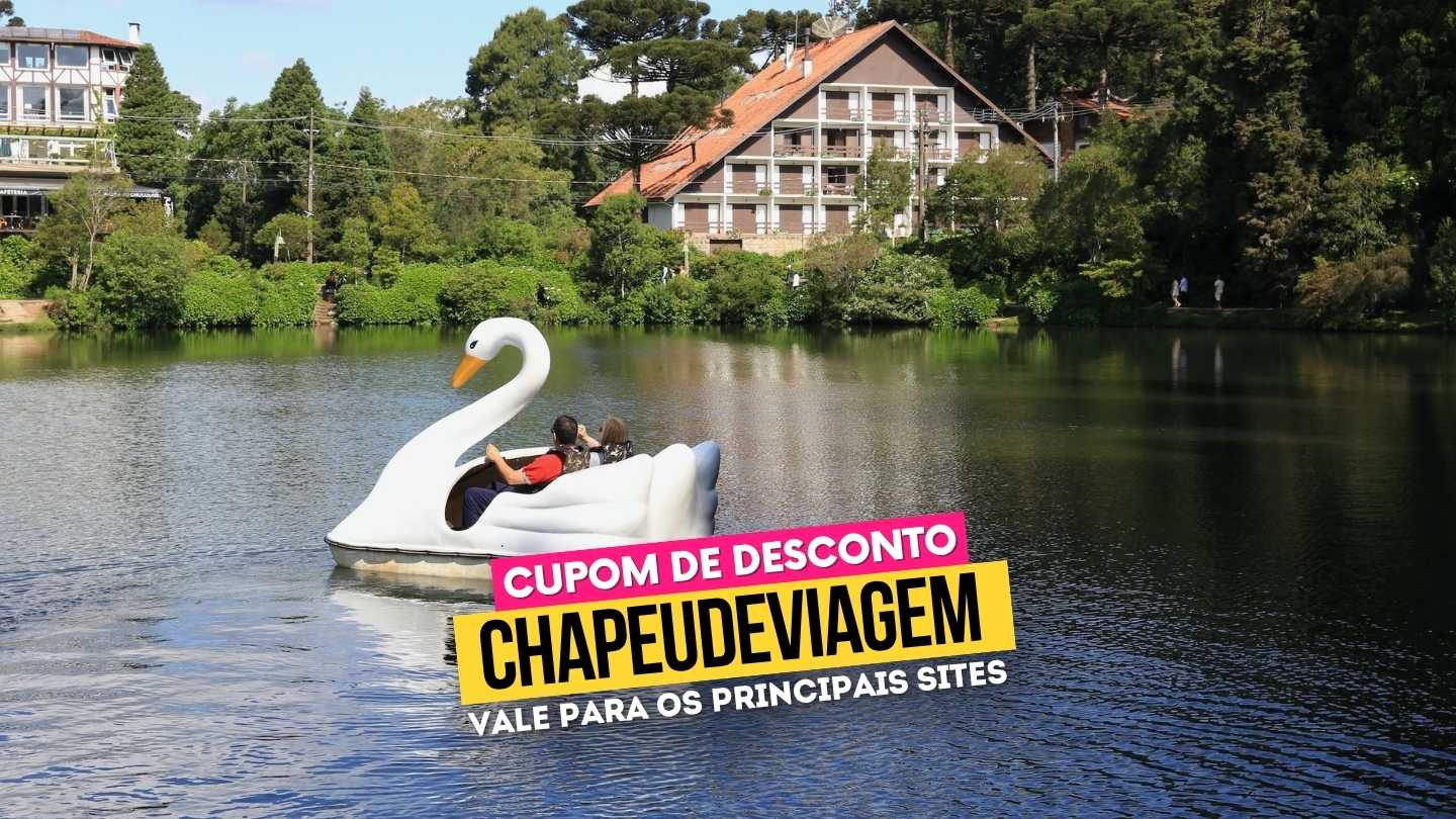 Roteiro para Gramado Cupom CHAPEUDEVIAGEM pedalinhos lago negro - gramado atrações gratuitas