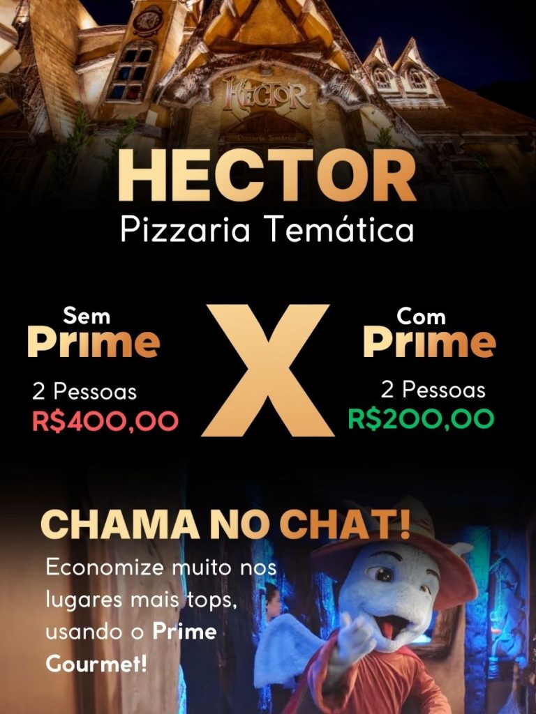 Prime Gourmet Pizzaria Hector Cupom Desconto 50% CHAPEUDEVIAGEM