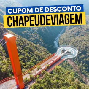 Ingresso skyglass cupom CHAPEUDEVIAGEM passarela de vidro em canela plataforma de vidro