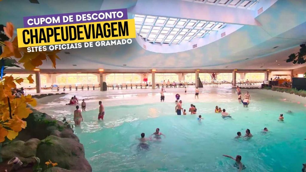 Acquamotion Gramado Cupom CHAPEUDEVIAGEM - Pessoas na piscina de ondas