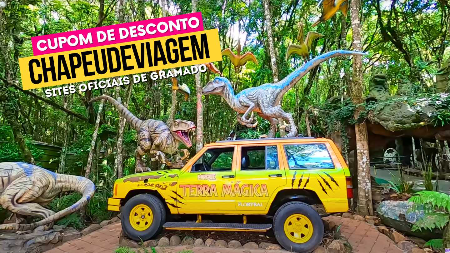 Cupom Parque Florybal CHAPEUDEVIAGEM com até 15% de deconto! Tudo sobre... 4 Cupom Parque Florybal CHAPEUDEVIAGEM -  Carrinho temático de explorador com dinossauros em cima