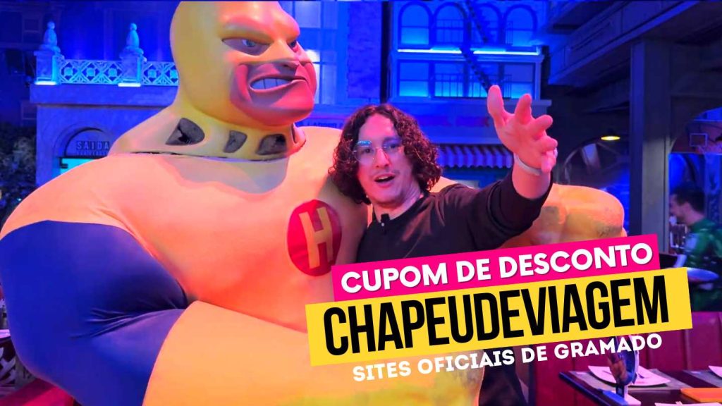 Heróis da Pizza Cupom de Desconto CHAPEUDEVIAGEM 5% - Guia Completo 2 Heróis da Pizza Cupom CHAPEUDEVIAGEM - PH abraçando heroi amarelo