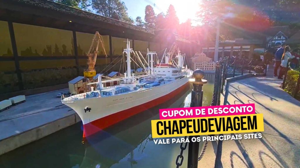 Mini Mundo Cupom CHAPEUDEVIAGEM até 15% de Desconto 18 Mini Mundo Cupom CHAPEUDEVIAGEM - Navio em miniatura