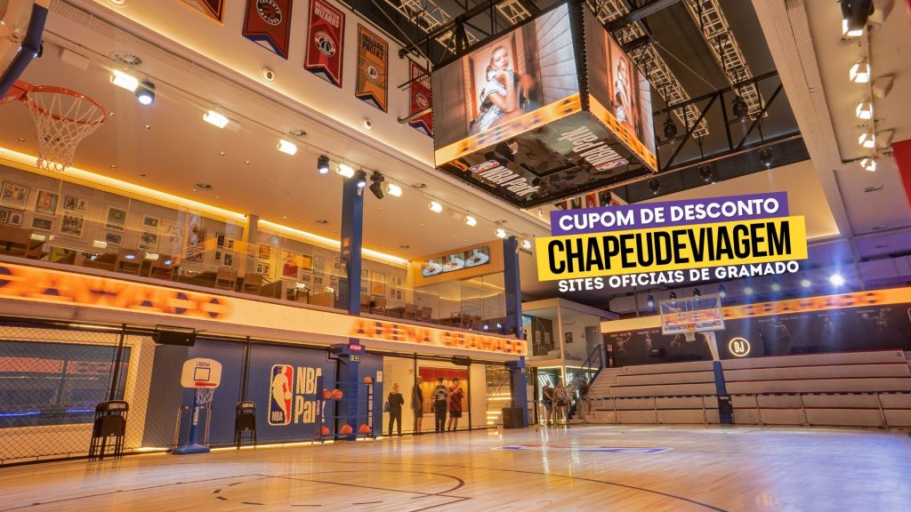 NBA Park Cupom CHAPEUDEVIAGEM - Guia Completo até 15% de Desconto 3 Quadra Oficial NBA Park Cupom CHAPEUDEVIAGEM