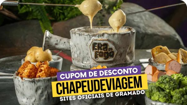 Fondue de Queijo Era do Fogo Cupom CHAPEUDEVIAGEM - Fondue Temático em Gramado