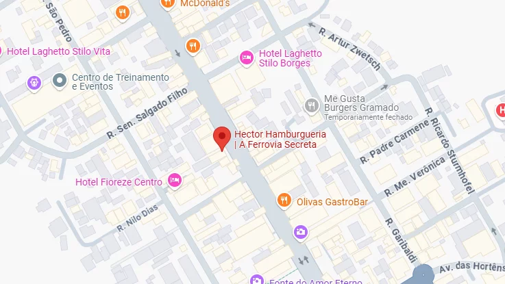 Localização Hamburgueria Hector Gramado