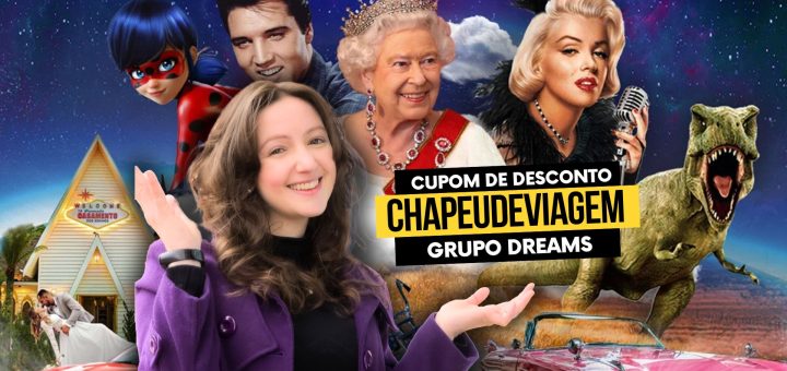 Passaporte Dreams Gramado Ingresso Museu de Cera Cupom CHAPEUDEVIAGEm - Andy com bonecos de cera de famosos