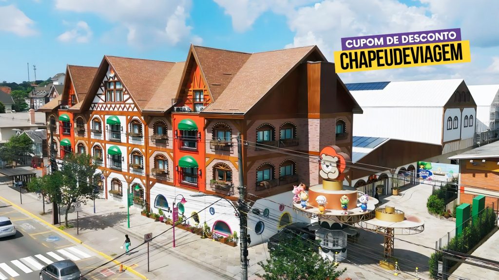 Fachada Hotel Criamigos cupom chapeudeviagem gramado e canela parque e hotel criamigos