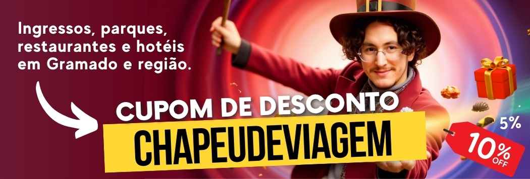 gramado cupom chapeudeviagem desconto na serra gaucha ingressos hoteis restaurantes melhor cupom de desconto em gramado e canela que da brindes e descontos em todas as atracoes de 5% a 15% e funciona no laçador de ofertas prime gourmet tche ofertas e outros