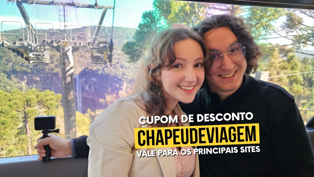 Bondinhos Aéreos Cupom CHAPEUDEVIAGEM - 15% Guia Completo 6 Bondinhos Aéreos Cupom CHAPEUDEVIAGEM - Andy e PH na Cabine Teleférica de Canela
