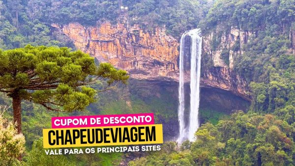 Ingresso Pé da Cascata Explorer - Cupom CHAPEUDEVIAGEM até 15% de Desconto 7 Cascata do Caracol em Canela