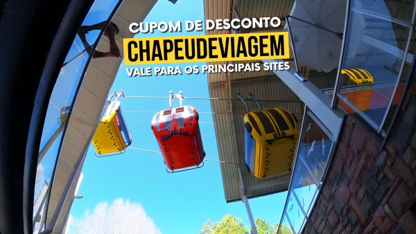 Ingresso Bondinhos Aéreos Cupom CHAPEUDEVIAGEM - Cabines do Teleférico