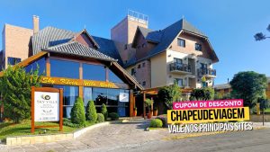 Fachada Hotel Sky Ville Gramado - Cupom CHAPEUDEVIAGEM Desconto Sky Hotéis