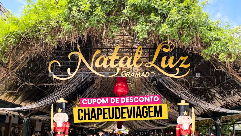Natal Luz Cupom CHAPEUDEVIAGEM - Até 20% de Desconto 4 Ingresso Natal Luz Cupom CHAPEUDEVIAGEM - espetáculo natalino em Gramado - Fachada Rua Coberta no Natal em Gramado