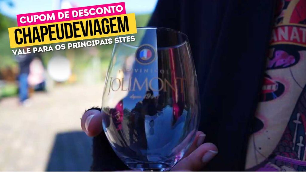 Vinícola Jolimont Cupom CHAPEUDEVIAGEM - Taça de vinho Jolimont