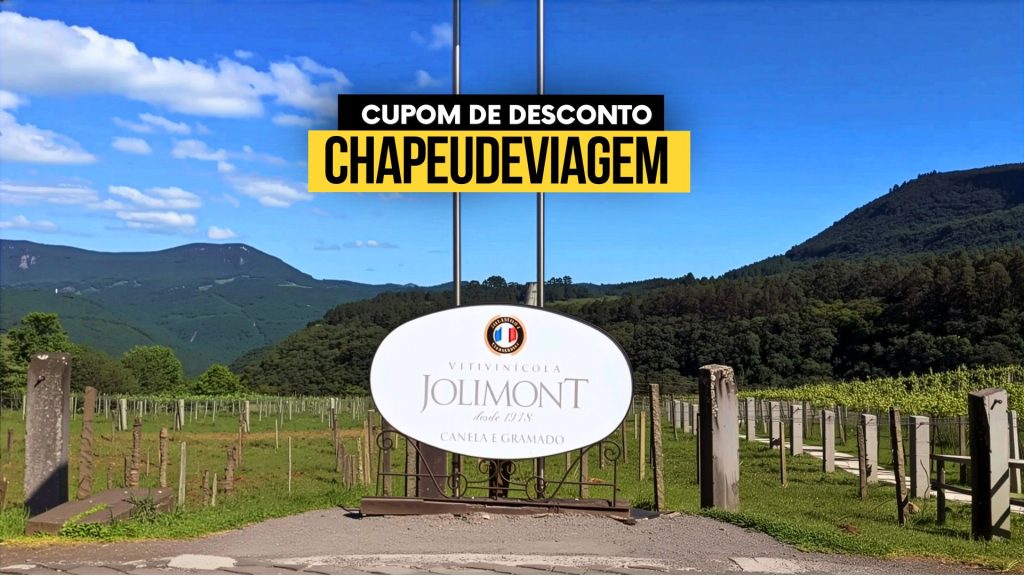 Entrada do parque - Vinícola Jolimont Cupom CHAPEUDEVIAGEM