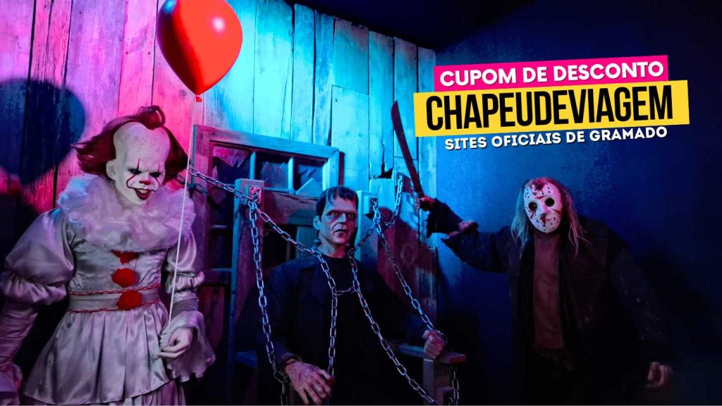 Cupom Museu de Cera: CHAPEUDEVIAGEM até 15% de Desconto 10 Cupom Museu de Cera CHAPEUDEVIAGEM - Personagens de cera de filmes de terror