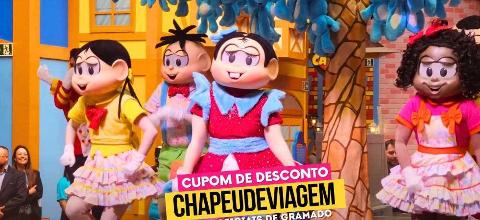 Cupom Vila da Monica CHAPEUDEVIAGEM turma da monica se apresentando ao vivo - cupom vila da monica