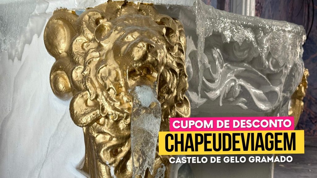 Ingresso Castelo de Gelo Cupom CHAPEUDEVIAGEM - bar de gelo em Gramado