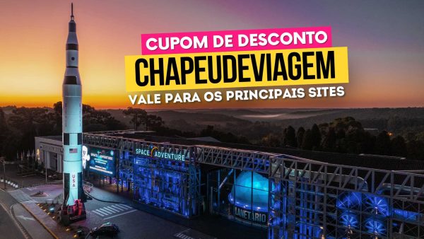 Ingresso Space Adventure Cupom CHAPEUDEVIAGEM - Parque da NASA em Gramado e Canela