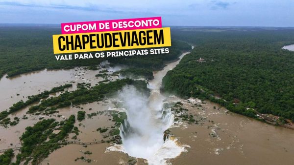 Ingresso Cataratas Argentina Cupom CHAPEUDEVIAGEM - Vista aerea das cataratas lado argentino