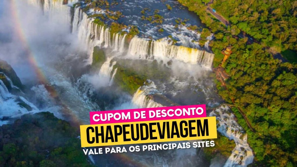Ingresso Helicóptero Cataratas Cupom CHAPEUDEVIAGEM - Vista área das cataratas com Helicóptero