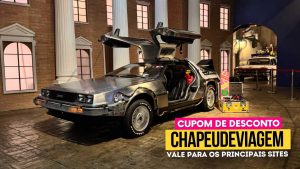 Ingresso WonderPark Movie Cars Cupom CHAPEUDEVIAGEM - carro tematico filme de volta para o futuro