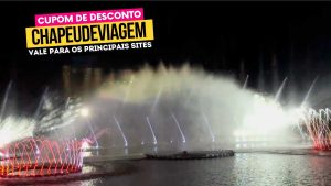 Ingresso WonderPark Water Show Cupom CHAPEUDEVIAGEM - chafarizes e luzes