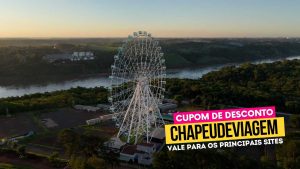 Ingresso Yup Star Cupom CHAPEUDEVIAGEM - Roda gigante foz Cupom vista aérea