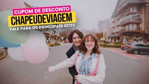 Clima em Gramado Cupom CHAPEUDEVIAGEM - Ph e Andy com balões