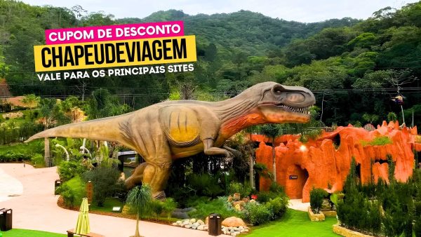 Ingresso Parque dos DInossauros Aventura Jurássica Cupom CHAPEUDEVIAGEM - Parque Dinossauro BC 3