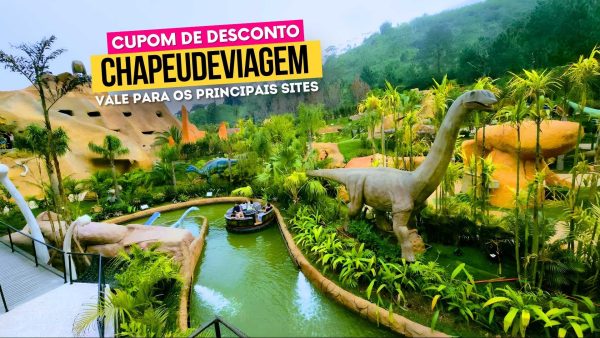 Ingresso Aventura Jurássica Cupom CHAPEUDEVIAGEM - Parque Dinossauro área externa