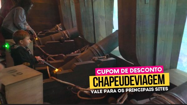 Ingresso Aventura Pirata Cupom CHAPEUDEVIAGEM - Canhão