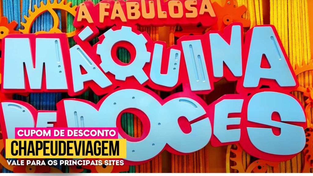 Roteiro Gramado com Crianças - Placa da fabulosa maquina de doces