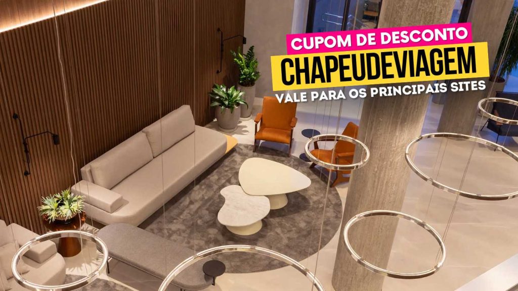 Hotel Brava Mundo Itajaí Cupom CHAPEUDEVIAGEM - lobby vista de cima