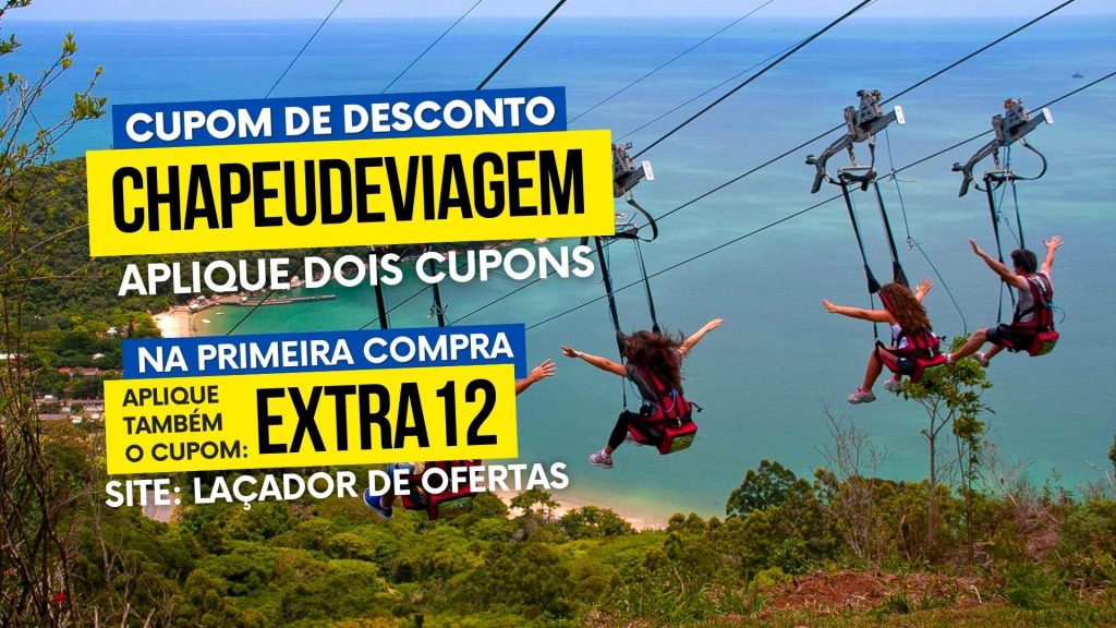Ingresso Parque Unipraias Cupom CHAPEUDEVIAGEM - Tirolesa - Desconto em Balneário