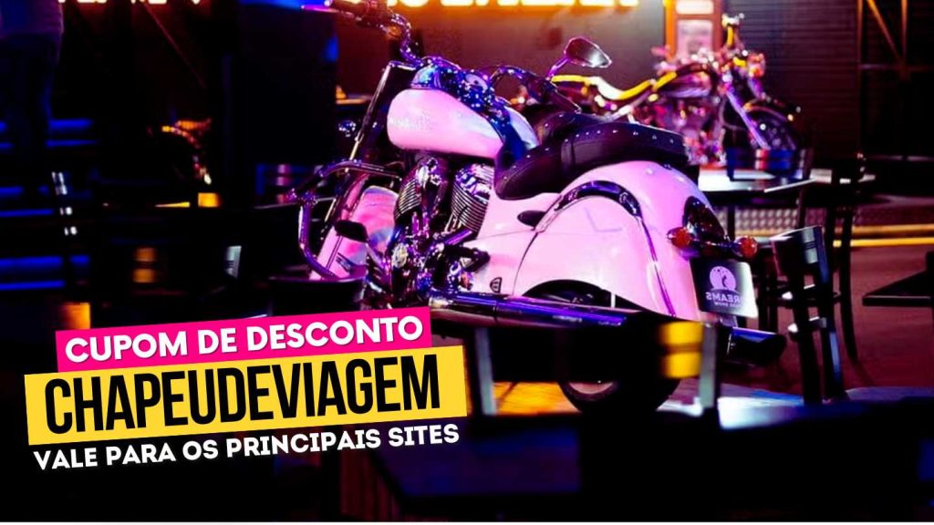 Ingresso Dreamland Motor Show Cupom CHAPEUDEVIAGEM - Moto branca