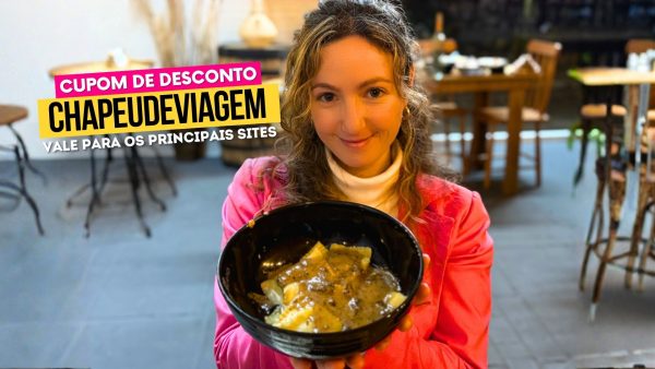 Ingresso Museu do Vinho Cupom CHAPEUDEVIAGEM - Andy com prato