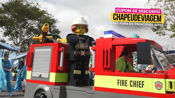 Ingresso Legoland California Cupom CHAPEUDEVIAGEM - Lego bombeiro