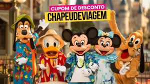 Ingresso Walt Disney World Orlando Cupom CHAPEUDEVIAGEM - Personagens da Disney