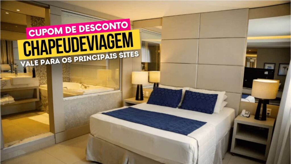 Nadai Confort Hotel e Spa Foz do Iguaçu Cupom CHAPEUDEVIAGEM - quarto com banheira