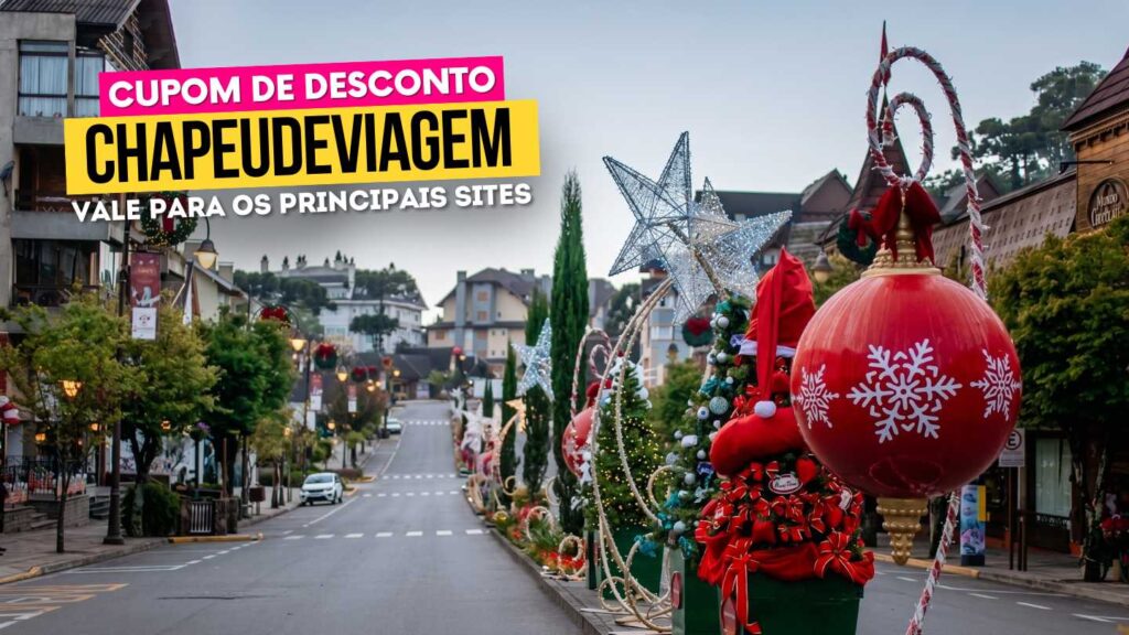 Natal Luz Gramado Cupom - centro de Gramado decorado