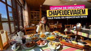 Melhores Cafés Coloniais Gramado e Canela Cupom CHAPEUDEVIAGEM - Bela vista café colonial larissa mesa tomando café