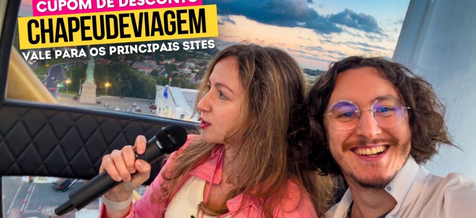 Melhores Rodas Gigantes no Brasil Cupom CHAPEUDEVIAGEM - Andy e Ph Karaoke cabine Roda Canela