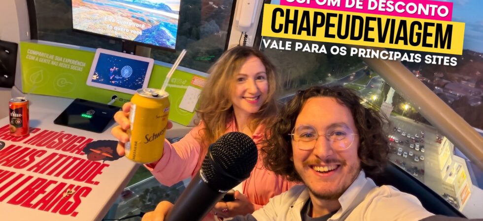 Melhores Rodas Gigantes no Brasil Cupom CHAPEUDEVIAGEM - Roda Canela, Ph e Andy com microfone