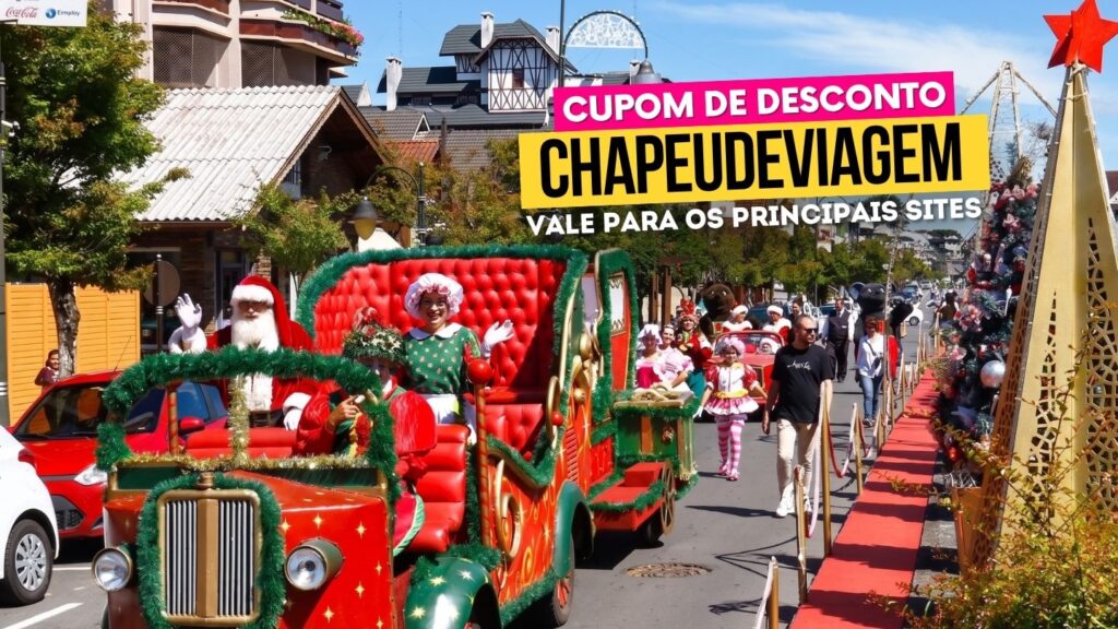 Natal Luz Gramado Cupom CHAPEUDEVIAGEM - carro do papai noel