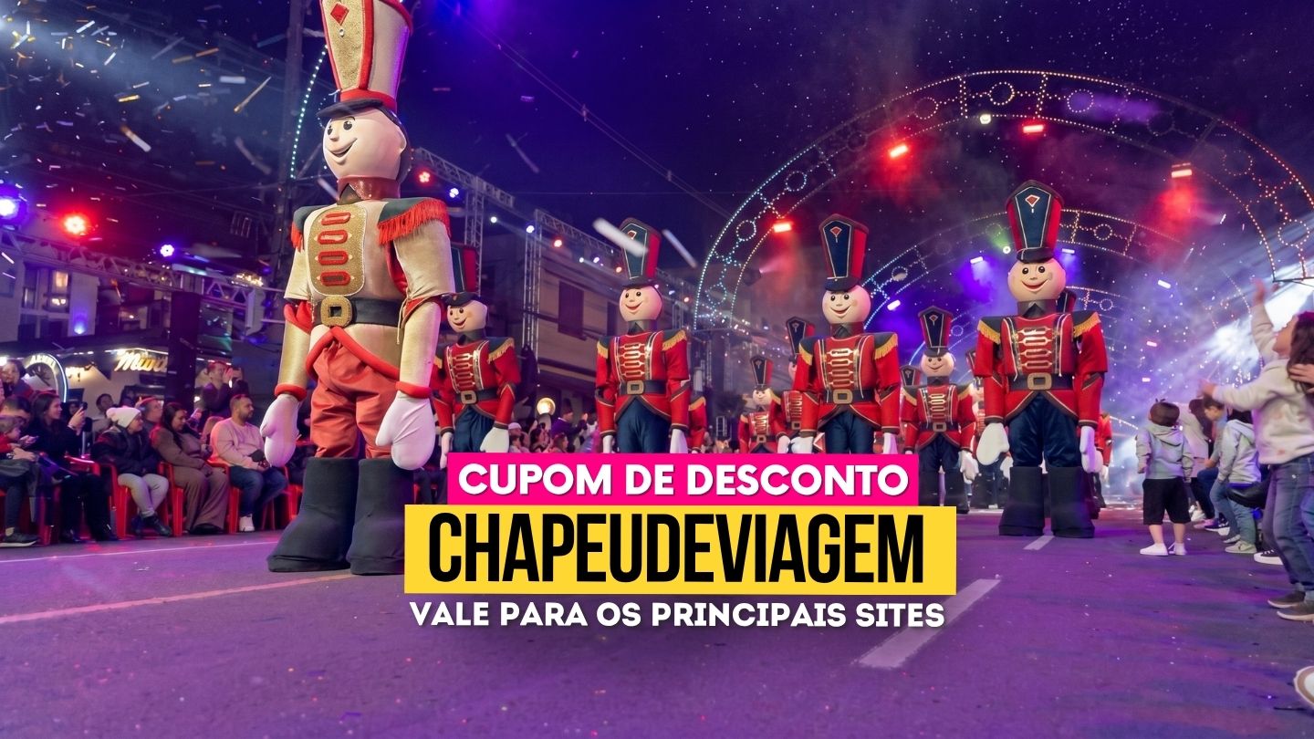 Home Chapéu de Viagem 3 Desfile do Natal Luz em Gramado, com os soldadinhos quebra-nozes gigantes